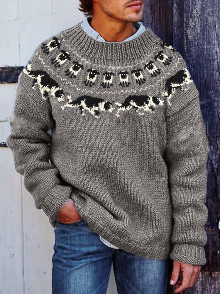 Luke – Gestreifter Patchwork-Pullover