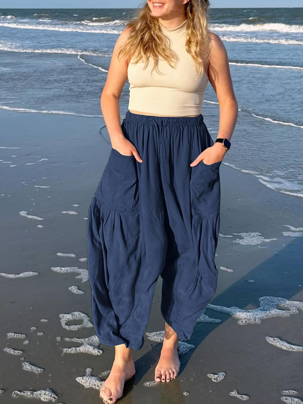 Marion – Weite Sommerhose mit Elastischem Bund