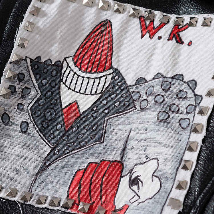 Ralph – Personalisierte Graffiti-Motorrad-Lederjacke