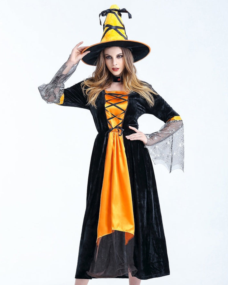 Damen Halloween Hexenkostüm Set – Perfekt für Halloween-Partys & Gruselige Verkleidung