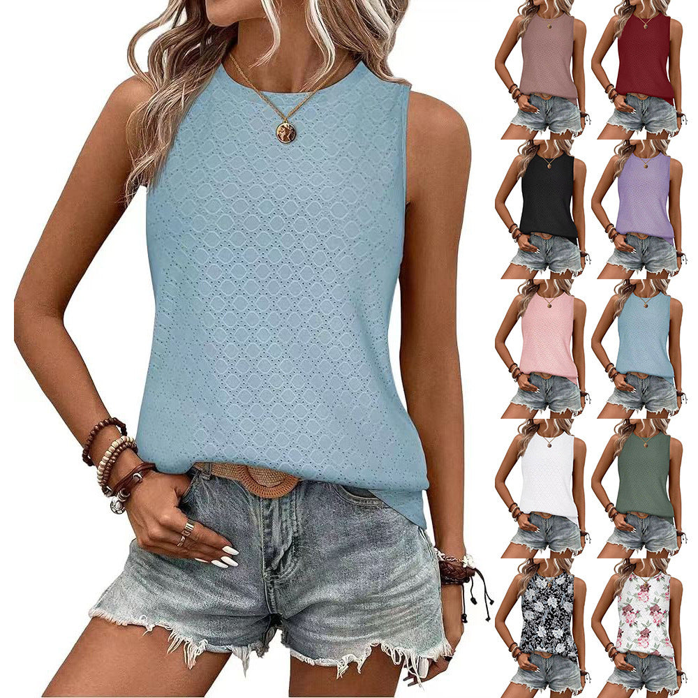 Harriet – Ärmelloses locker geschnittenes Damen-Tanktop mit Rundhals