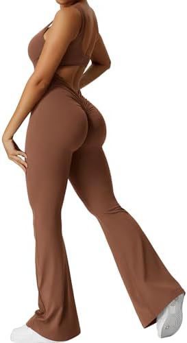 Melissa – Ärmellose Jumpsuits mit Schlaghose für Fitness und Yoga