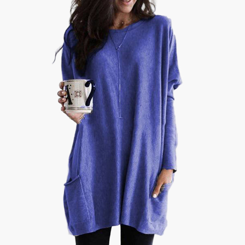 Damen Langarm Oversize Pullover – Bequemer Lässiger Stil für Alltag und Freizeit