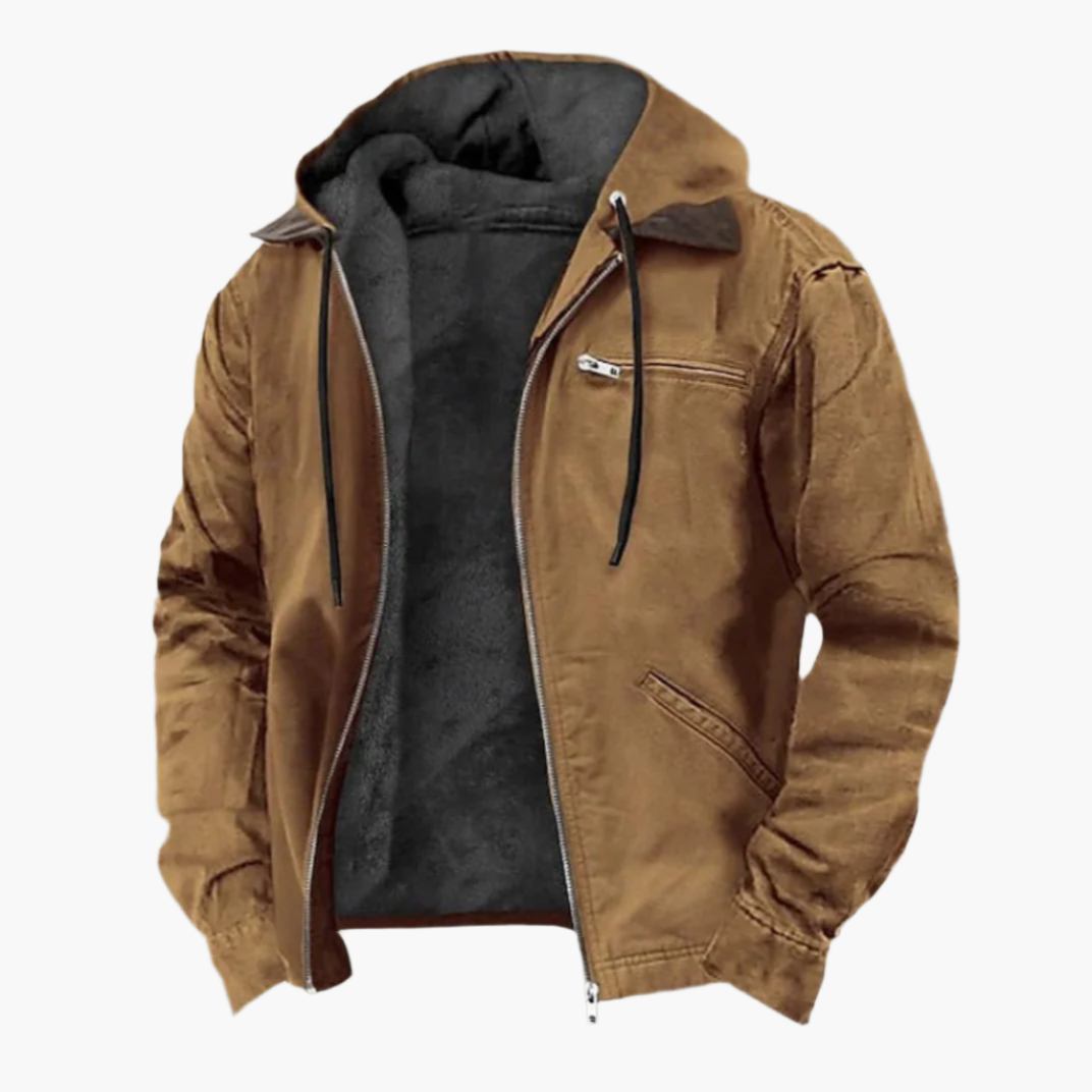 Herren Freizeitjacke mit Kapuze und Reißverschluss – Lässige Übergangsjacke für Alltag und Outdoor