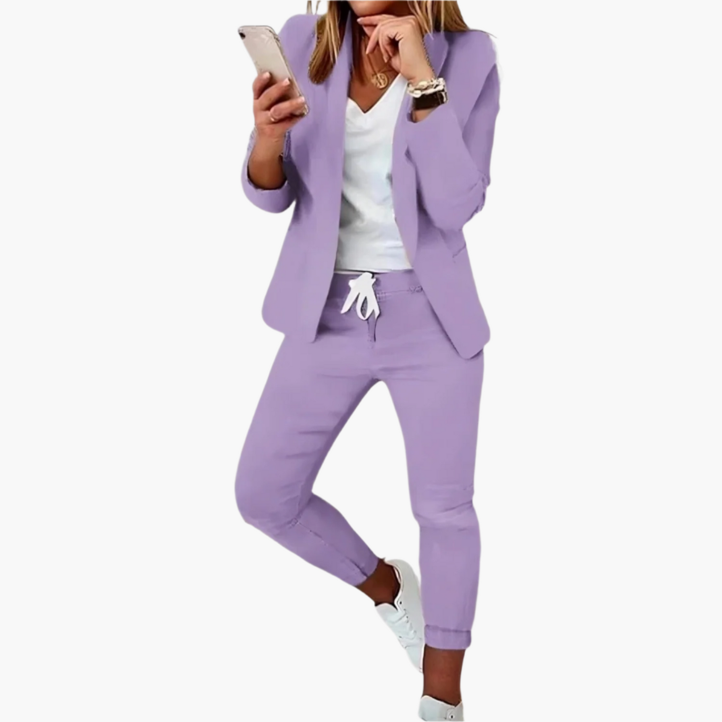 Damen Business Casual Blazer & Hosen Set – Stilvolles und Bequemes Outfit für Büro & Alltag