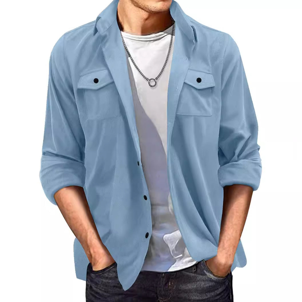 Kenneth – Herrenjacke aus Wildleder im europäischen Stil