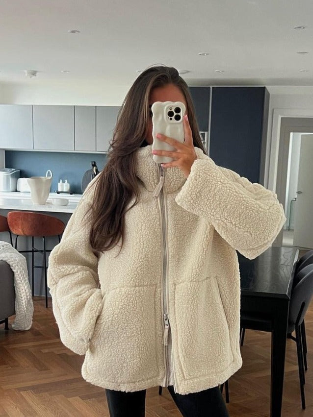 Margaret – Damen Rollkragenmantel aus Wollmischung