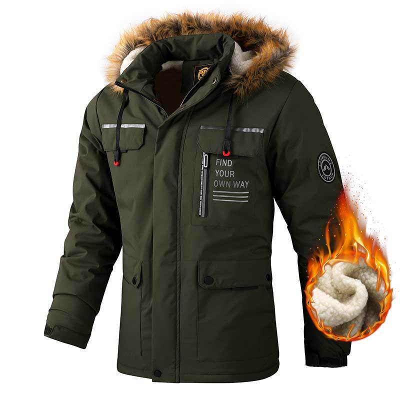 Alan – Winddichte Herrenjacke mit Kapuze und Taschen