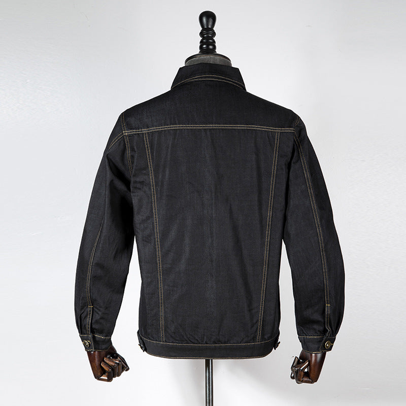 Joshua – Schwarze Denimjacke für Herren