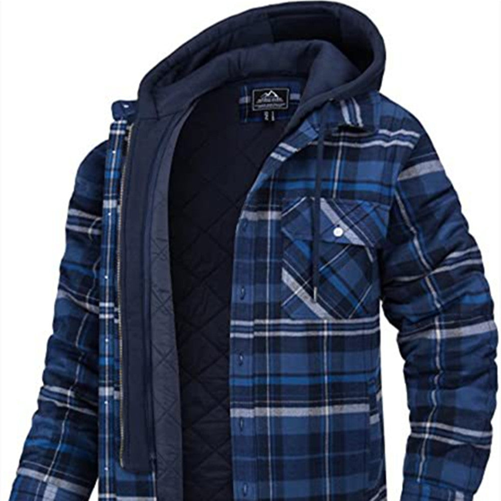 Nick – Herrenjacke mit Dickem, Gepolstertem Karomuster