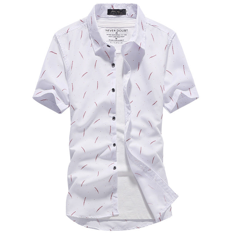 Henry – Kurzärmeliges Herrenhemd im koreanischen Stil, Slim Fit