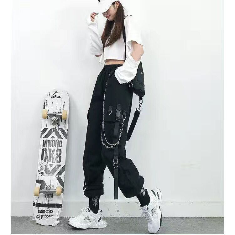 Katy – Damen Haremshose mit Punk-Taschen