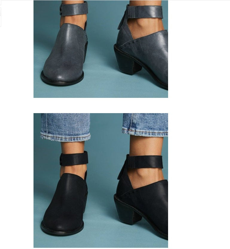 Jessie – Damen-Schnittstiefeletten mit Schnallenriemen
