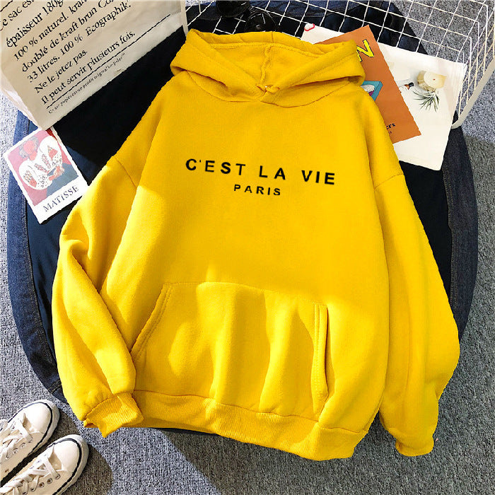 Bernard – Lockerer Kapuzenpullover mit Buchstaben-Print