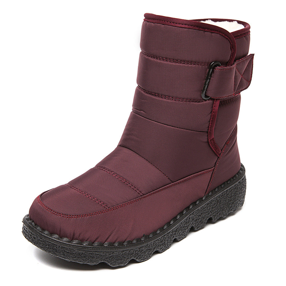 Donna – Wasserfeste Damenplattform-Winterstiefel mit Warmem Plüsch