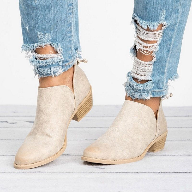 Donna – Retro Damenstiefeletten mit Hohem Absatz