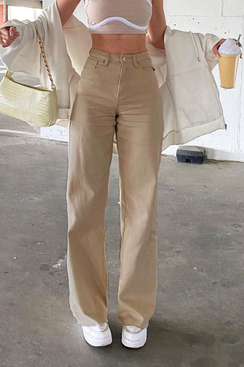 Tracy – Damenweite Hose in Khaki