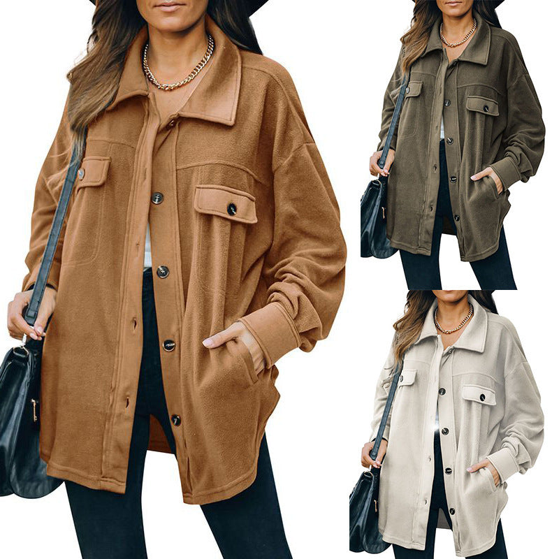 Harriet – Fleece-Cardigan mit Reverskragen