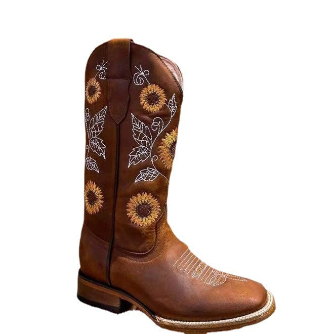 Zoe – Bestickte Sonnenblumen Martin Stiefel