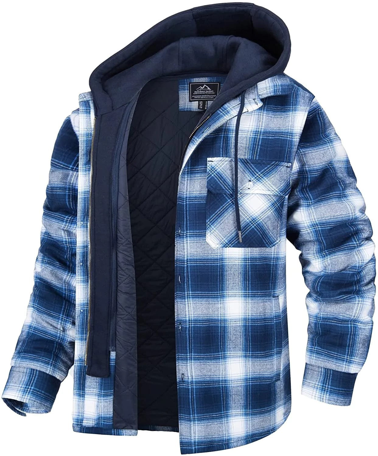 Nick – Herrenjacke mit Dickem, Gepolstertem Karomuster