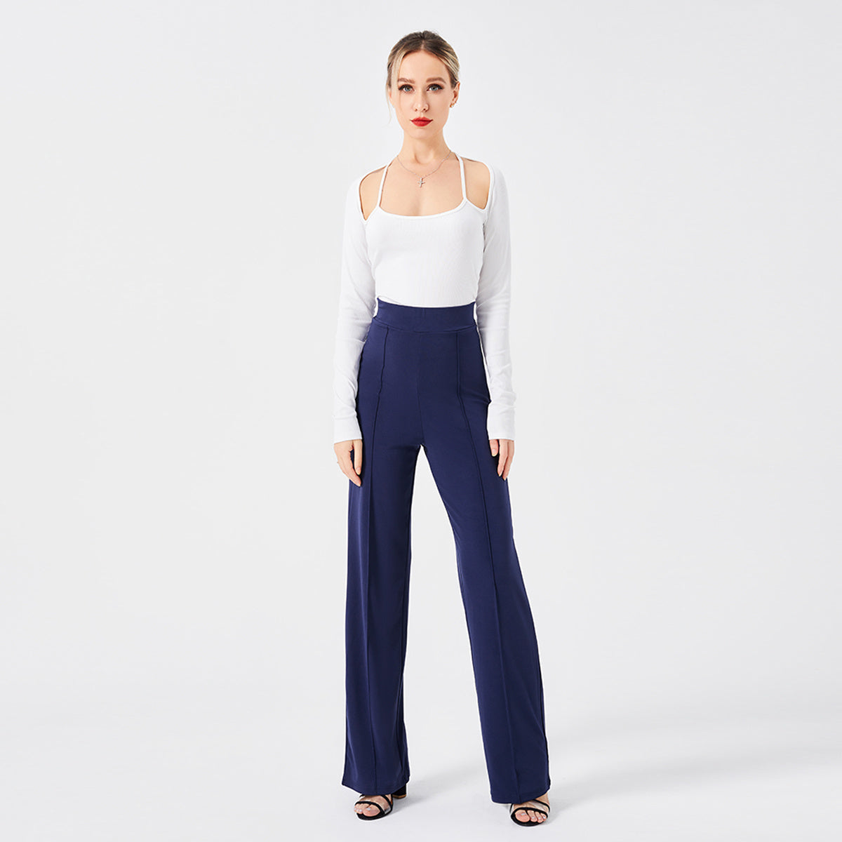 Alice – Elegante Damen-Schlaghose, Hochgeschnitten
