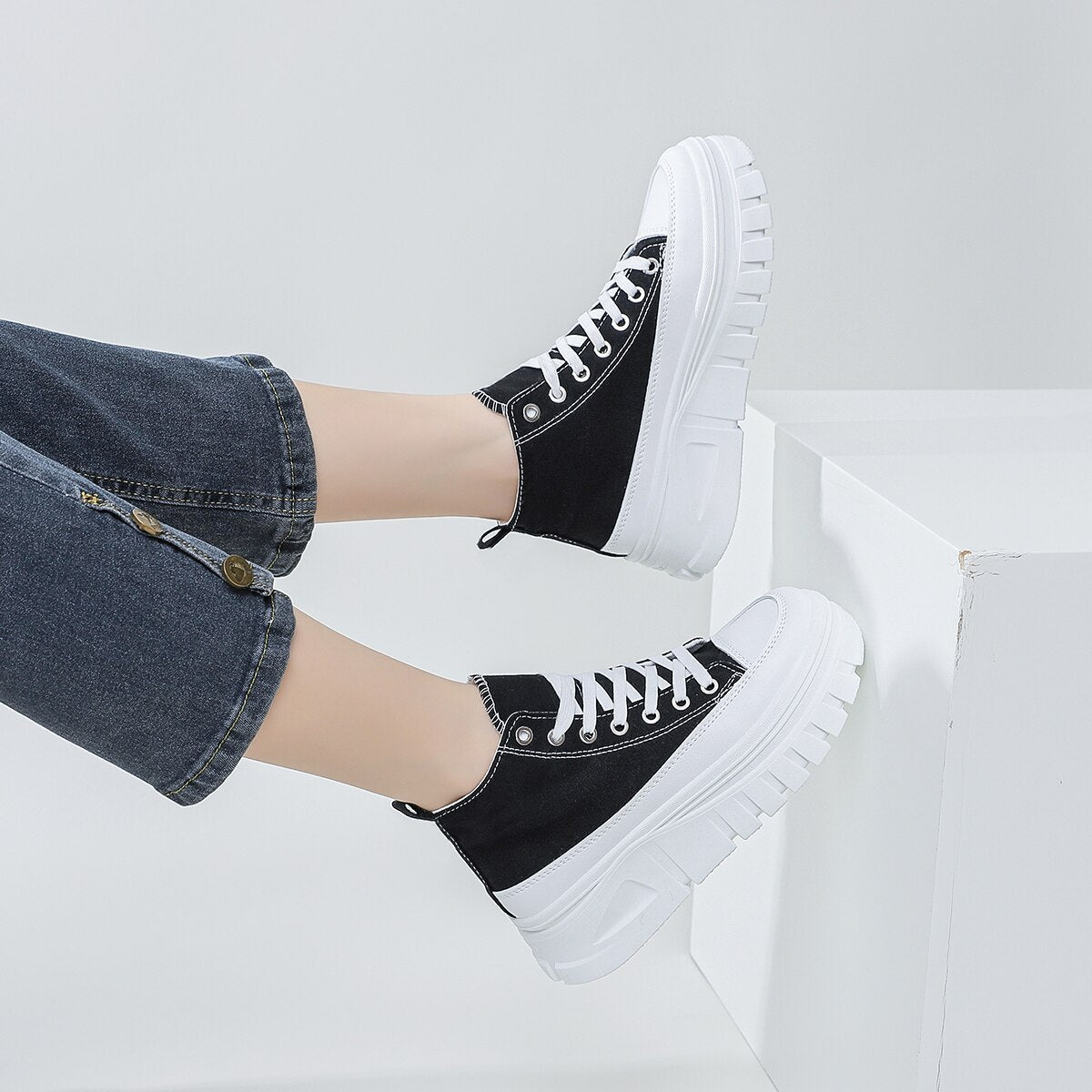 Kelly – Hochgeschnittene Damen-Sneaker mit Plateau