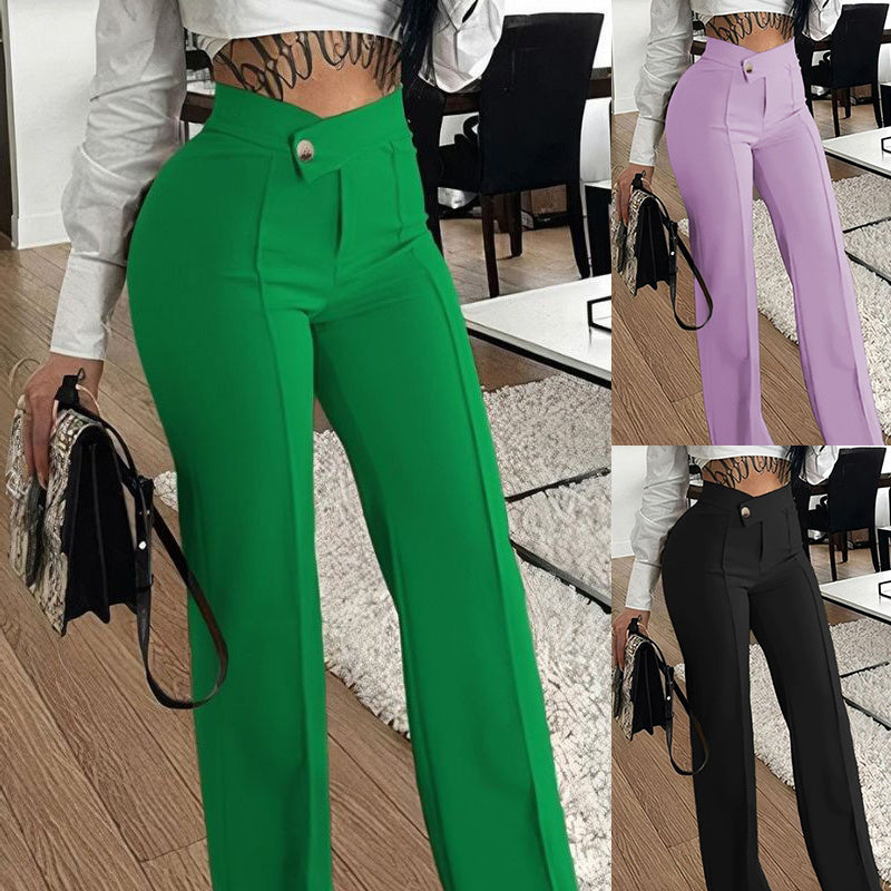 Jessica – Gerade Damenhose mit Schnalle