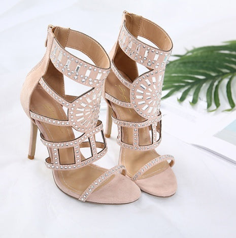 Ann – Sandaletten mit Strass und hohem Absatz