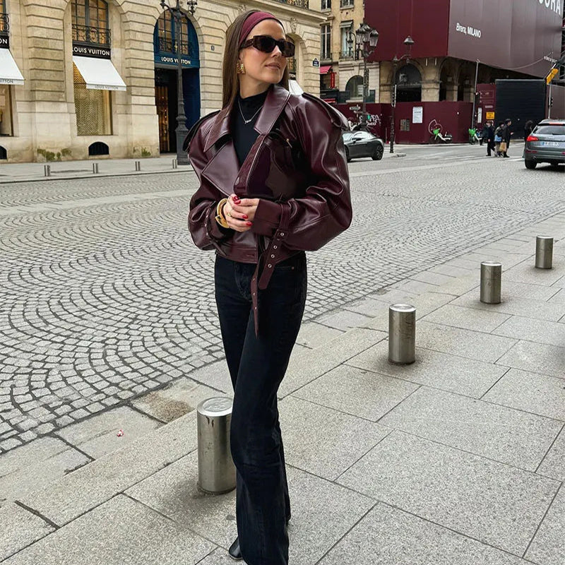 Harriet – Lederjacke mit Lässigem Revers für Damen