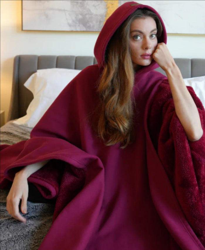 Damen Oversize Hoodie-Decke – Kuschelige Kapuzen-Decke für Zuhause und unterwegs
