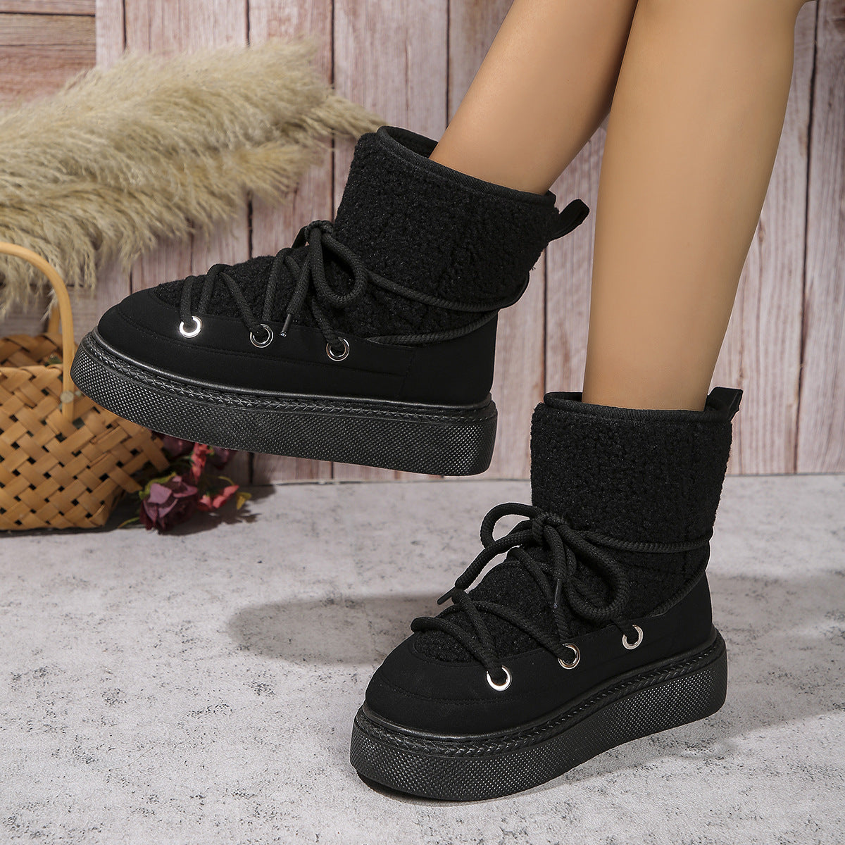 Carol – Damen Schneestiefel mit Plateau und Baumwollfutter