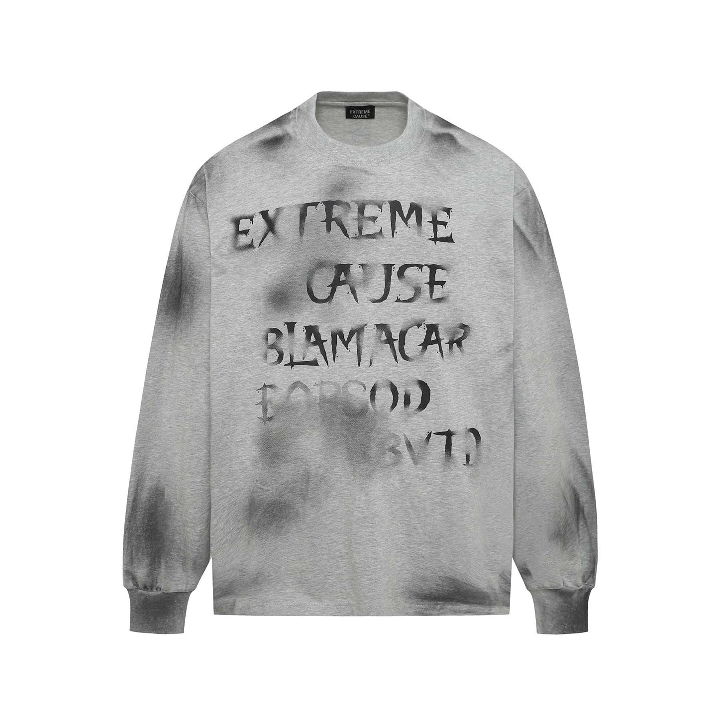 Rachael – Retro Distressed Fuzzy Buchstaben Pullover