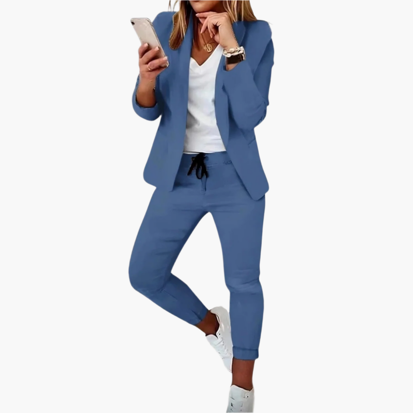 Damen Business Casual Blazer & Hosen Set – Stilvolles und Bequemes Outfit für Büro & Alltag