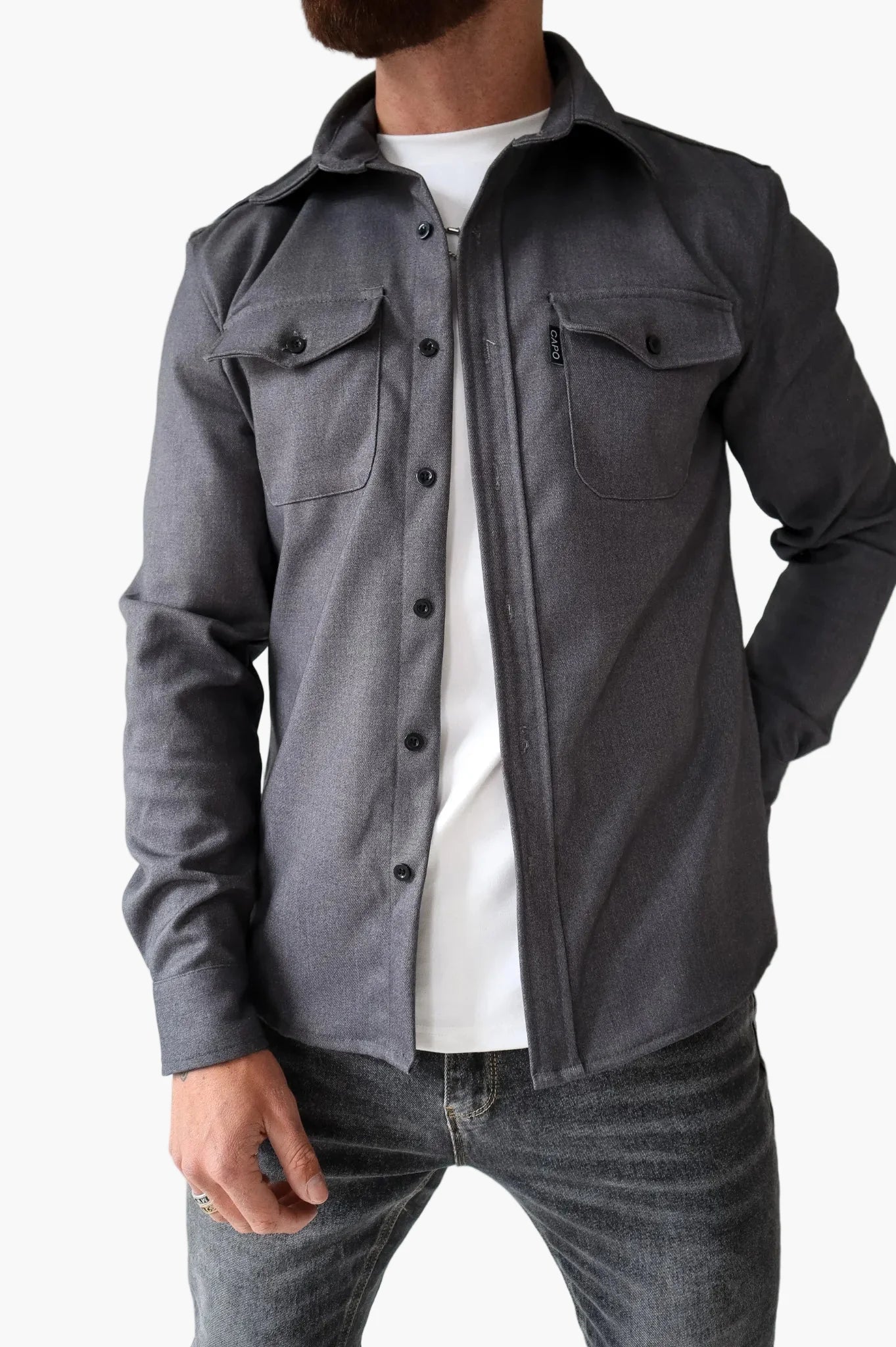 Herren Overshirt Jacke Modern Alltag Slim Fit