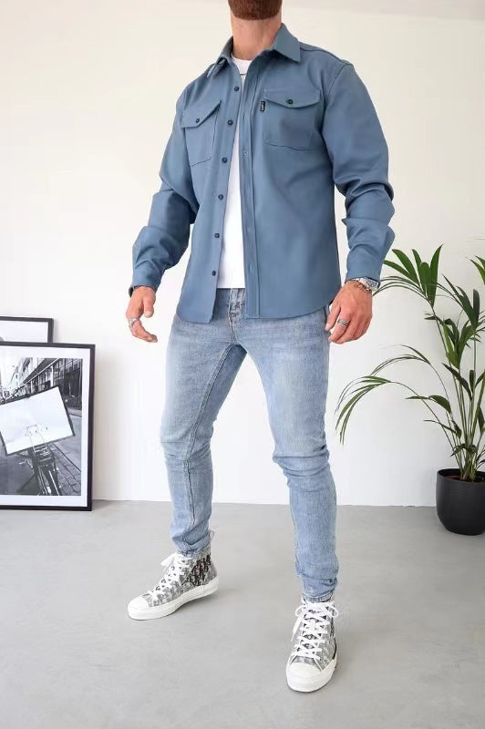 Anthony – Jugendlicher Herrenhemd in gebürstetem Design