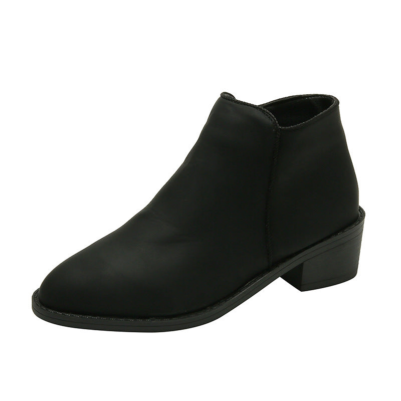 Shirley – Chunky Damenstiefel mit mittlerem Absatz und Seitenreißverschluss