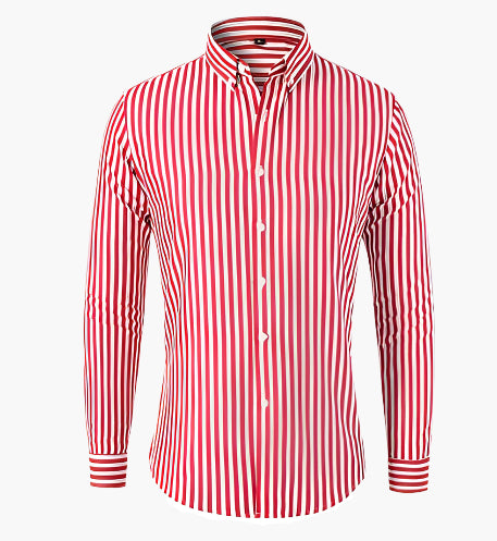 Herren Business Hemd mit Streifen – Elegantes Langarmhemd für Büro & Freizeit
