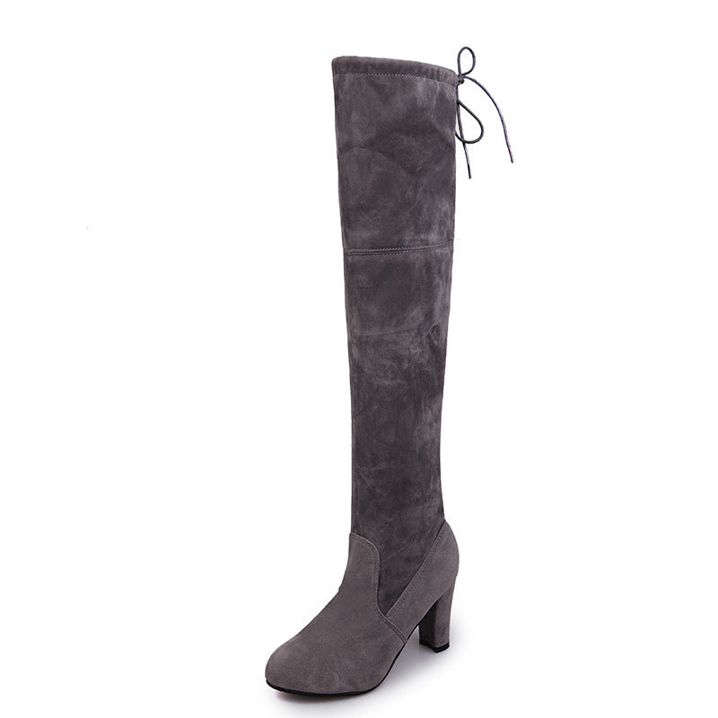 Heather – Kniehohe Damenstiefel mit Absatz
