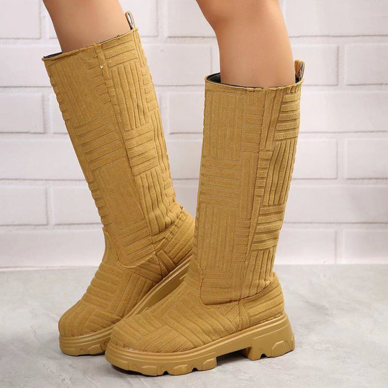 Joanne – Modische Damenstiefel mit Plattform und Westernstil