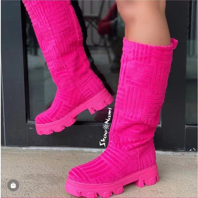 Joanne – Modische Damenstiefel mit Plattform und Westernstil