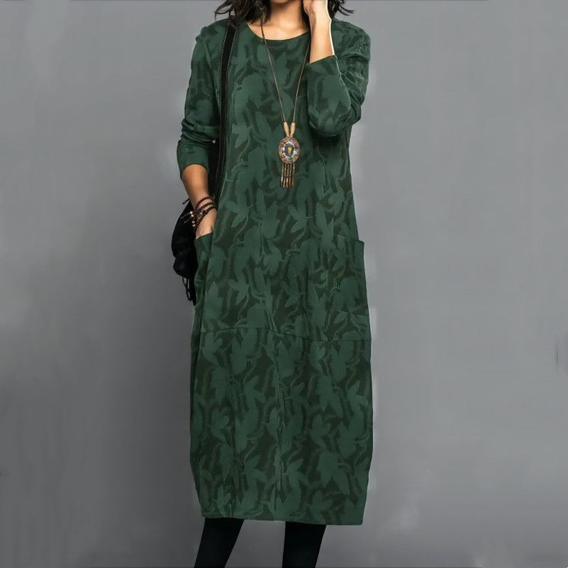 Melanie – Retro Strickkleid mit Kunstvollem Muster