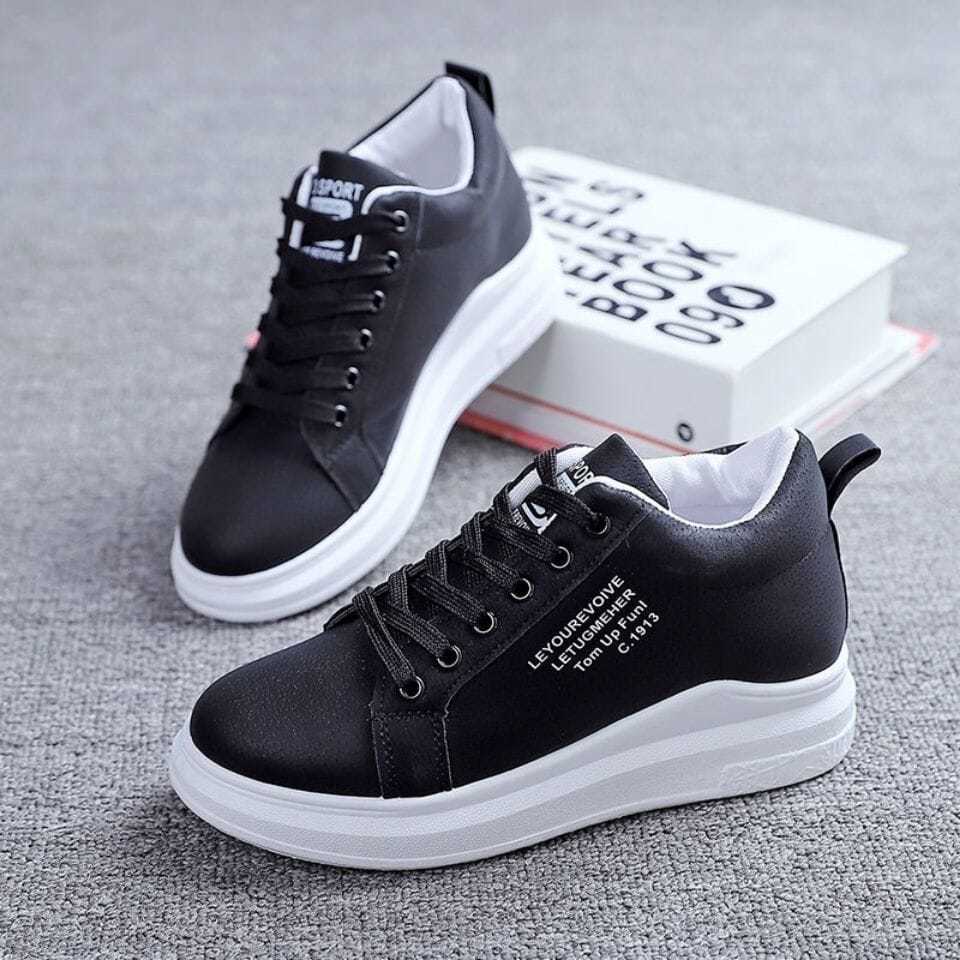 Sarah – Dicke Plateausneaker mit Samtfutter für Damen
