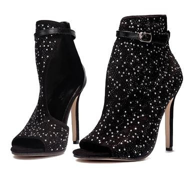 Jennifer – Damen-Rhinestone-Absatzschuhe