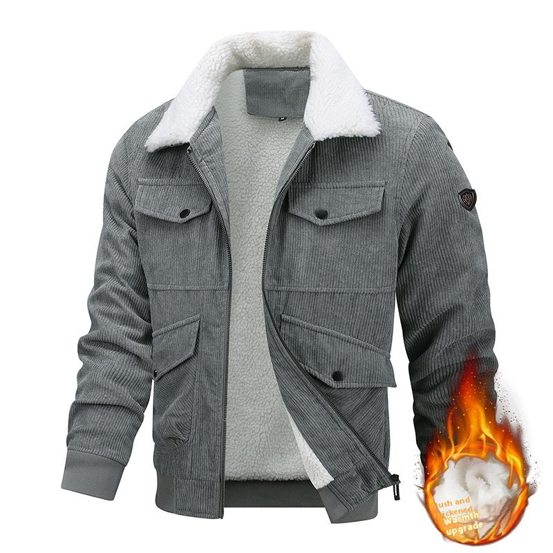 Oliver – Warme Herrenjacke aus Fleece mit Taschen