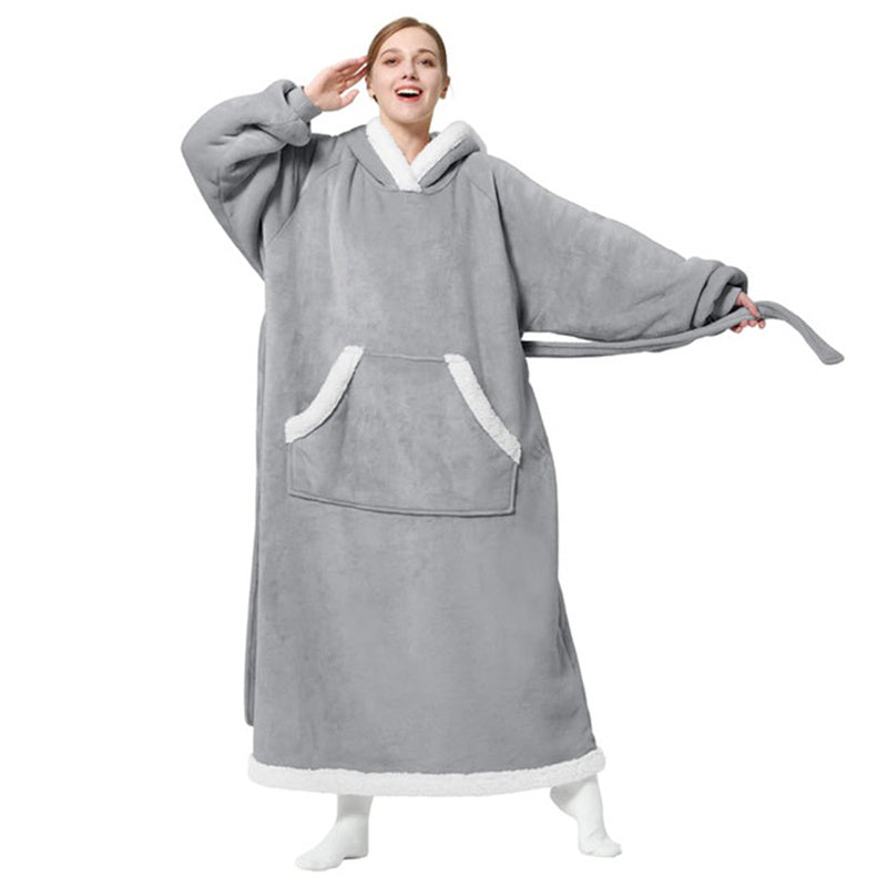 Kathleen – Oversize Hoodie-Decke mit Knopfdesign für Damen