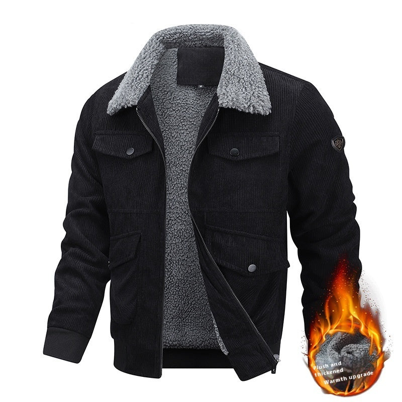 Oliver – Warme Herrenjacke aus Fleece mit Taschen