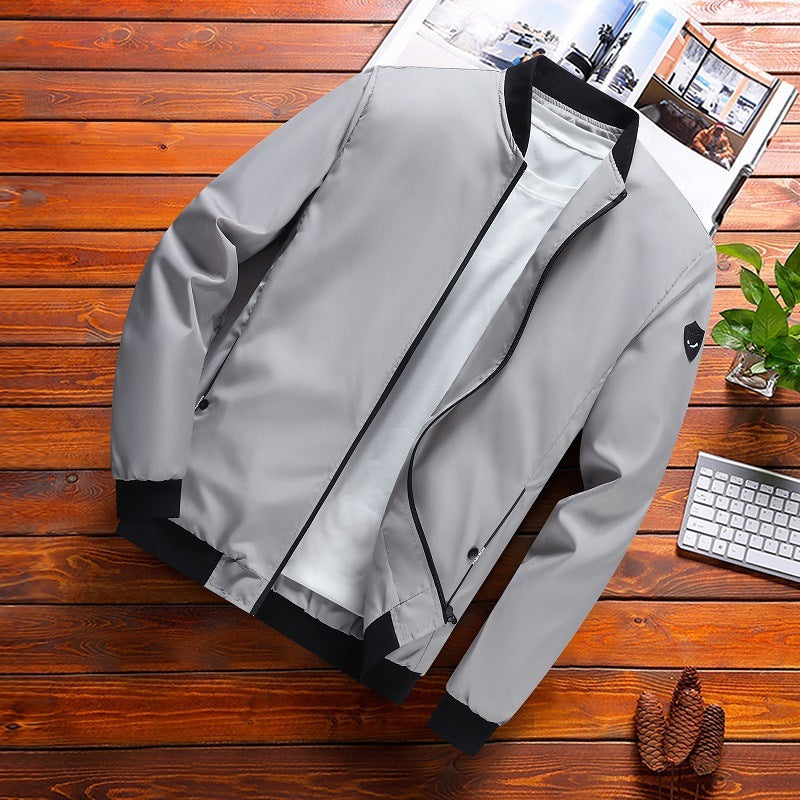 Ronnie – Koreanische Herrenjacke in Einfarbigem Slim-Fit