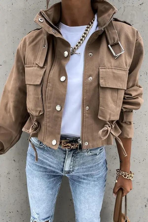 Samuel – Kurze Motorradjacke aus Polyesterfaser
