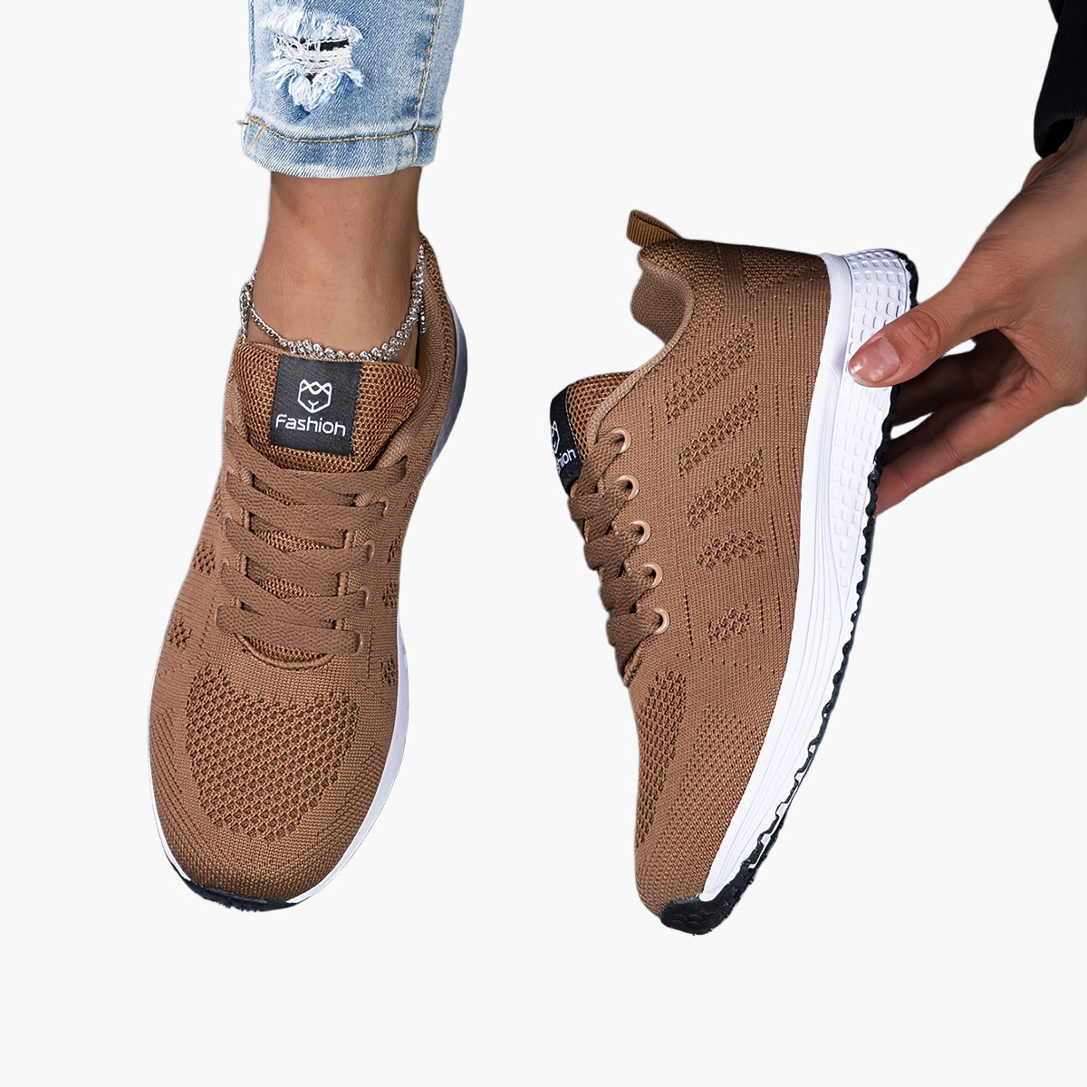 Damen Sportschuhe für Fitness und Alltag – Bequeme Sneaker mit atmungsaktivem Mesh und sportlichem Look