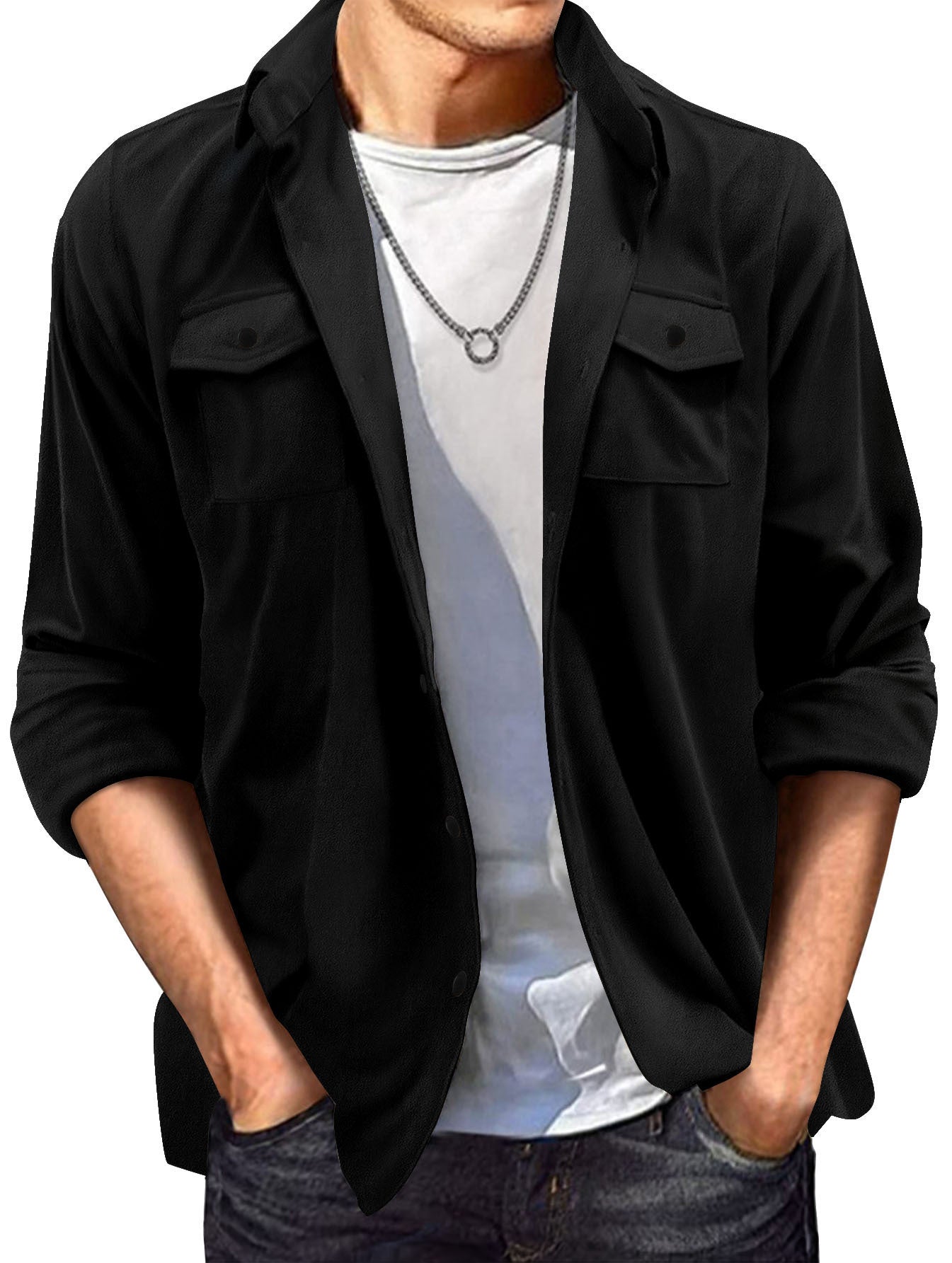 Kenneth – Herrenjacke aus Wildleder im europäischen Stil